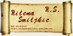 Milena Smiljkić vizit kartica